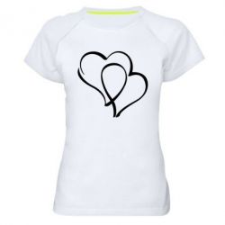 Жіноча футболка для спорту Закохані серця