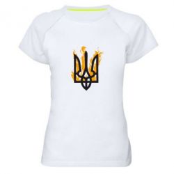 Женская футболка для спорта Вогняний Герб - PrintSalon