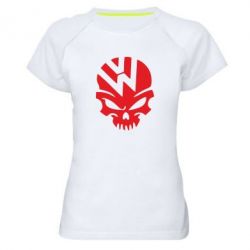 Женская футболка для спорта Volkswagen Skull - PrintSalon