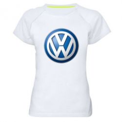 Женская футболка для спорта Volkswagen Small Logo - PrintSalon