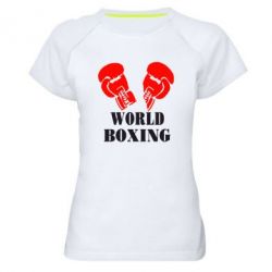 Женская футболка для спорта World Boxing - PrintSalon