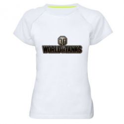 Жіноча футболка для спорту World Of Tanks Logo - PrintSalon