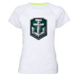 Жіноча футболка для спорту World of Warships Main Logo - PrintSalon