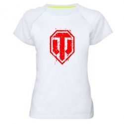 Женская футболка для спорта WOT Logo - PrintSalon