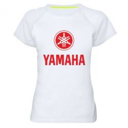 Женская футболка для спорта Yamaha Logo(R+W) - PrintSalon