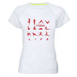 Жіноча футболка для спорту Йога life 2 - PrintSalon