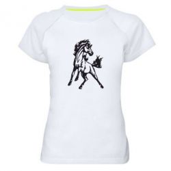 Женская футболка для спорта Жеребец - PrintSalon