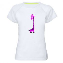 Женская футболка для спорта Жираф - PrintSalon