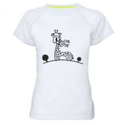 Женская футболка для спорта жираф - PrintSalon
