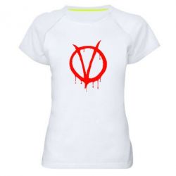 Женская футболка для спорта Знак Вендетты - PrintSalon