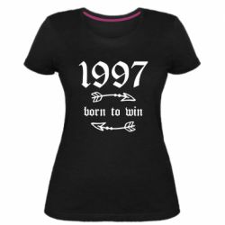 Жіноча преміум футболка 1997 Born to win - PrintSalon