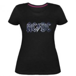 Женская премиум футболка AC/DC Logo