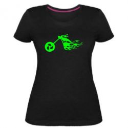 Женская премиум футболка Аццкий байк - PrintSalon