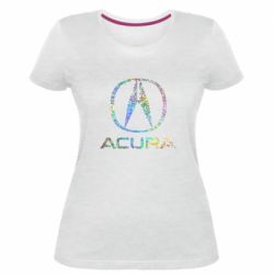 Женская премиум футболка Acura Голограмма - PrintSalon