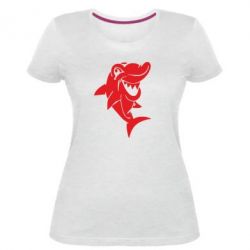 Женская премиум футболка Акулка - PrintSalon