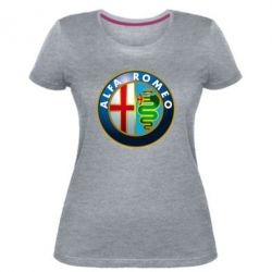 Женская премиум футболка ALFA ROMEO - PrintSalon