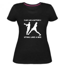 Женская премиум футболка Ali: Float Like A Butterfly - PrintSalon