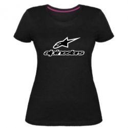 Женская премиум футболка Alpinestar Logo - PrintSalon