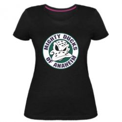 Женская премиум футболка Anaheim Mighty Ducks Logo - PrintSalon