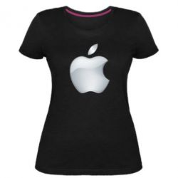 Женская премиум футболка Apple Silver - PrintSalon