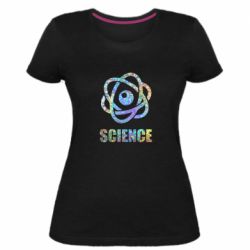 Женская премиум футболка Atom science - PrintSalon