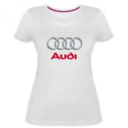 Женская премиум футболка Audi 3D Logo - PrintSalon