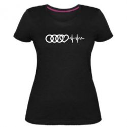 Женская премиум футболка Audi heart rate - PrintSalon