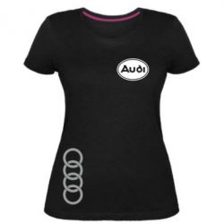 Жіноча преміум футболка Логотип Audi - PrintSalon