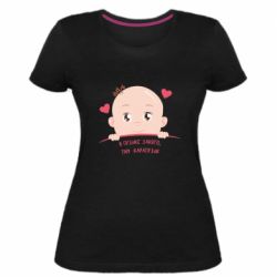 Женская премиум футболка baby - PrintSalon