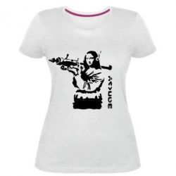 Женская премиум футболка Bancsy Mona Lisa