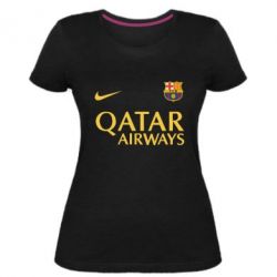 Женская премиум футболка Барселона - PrintSalon