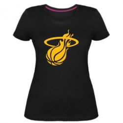 Женская премиум футболка Баскетбольный мяч в кольце - PrintSalon