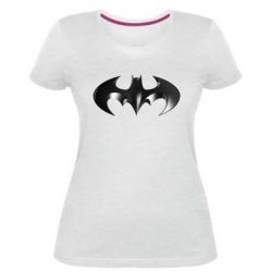Жіноча преміум футболка Batman "3d Logo" - PrintSalon