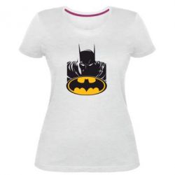 Женская премиум футболка Batman face - PrintSalon