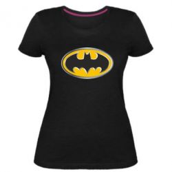 Жіноча преміум футболка Batman Gold Logo - PrintSalon