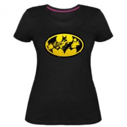 Женская премиум футболка Batman Graffiti - PrintSalon