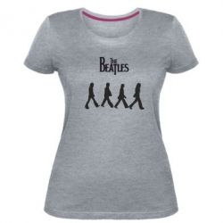 Женская премиум футболка Beatles Group - PrintSalon