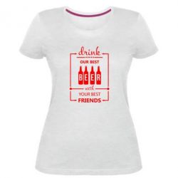 Женская премиум футболка Beer - PrintSalon