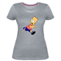 Женская премиум футболка Беги, Барт, беги! - PrintSalon