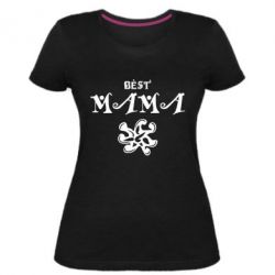 Женская премиум футболка Best Mama - PrintSalon
