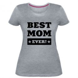 Женская премиум футболка Best mom - PrintSalon