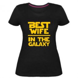 Женская премиум футболка Best wife in the Galaxy - PrintSalon