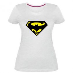 Женская премиум футболка БэтСупермен - PrintSalon