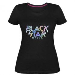 Женская премиум футболка Black Star Mafia Голограмма - PrintSalon