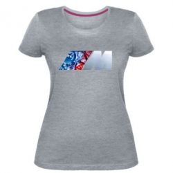 Женская премиум футболка BMW logo 1 - PrintSalon