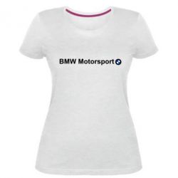 Женская премиум футболка BMW Motorsport - PrintSalon