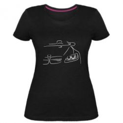 Женская премиум футболка BMW vector - PrintSalon