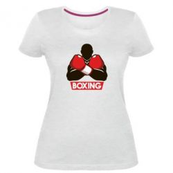 Жіноча преміум футболка Box Fighter - PrintSalon
