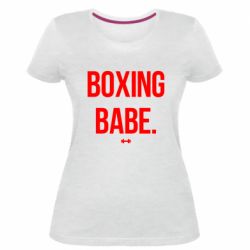 Женская премиум футболка Boxing babe - PrintSalon