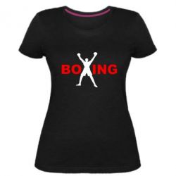 Женская премиум футболка BoXing X - PrintSalon